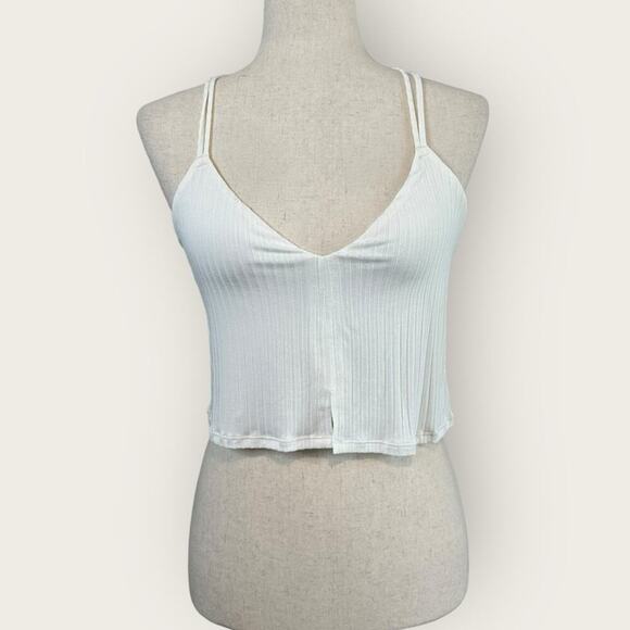 NWT | Aerie | Ribbed Crop Top Bralette | White | Medium - Picture 15 of 15